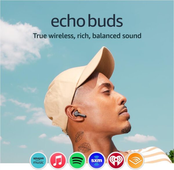 Amazon Echo Buds (newest model), True Wireless Bluetooth 5.2 Earbuds with Alexa, audio personalization, multipoint, 20H battery - Image 8