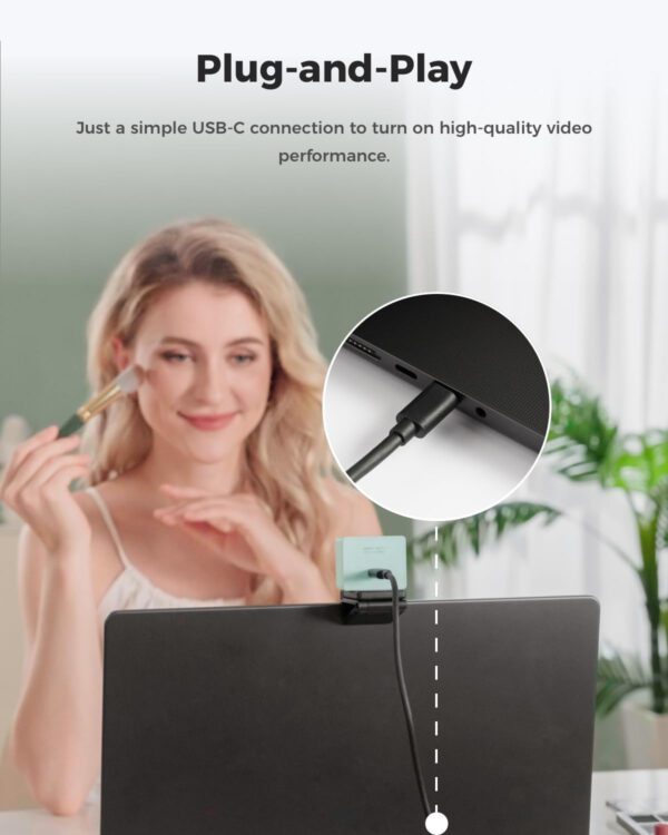 OBSBOT Meet 2-4K Webcam for PC with 1/2" Sensor, AI Framing & Autofocus, Beauty Mode, Lightweight, Gesture Control, HDR, Dual - Image 12