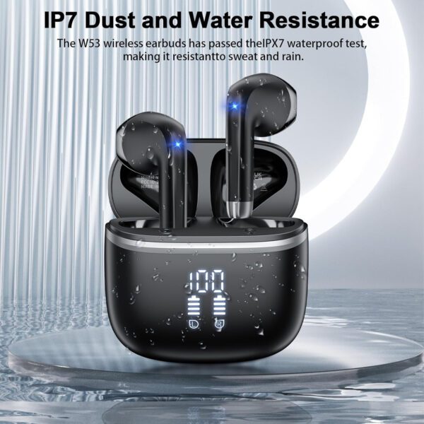 Wireless Earbuds, Bluetooth 5.4 Headphones with Deep Bass Stereo, in Ear buds with ENC Noise Cancelling Mics, 40H Playtime - Image 7
