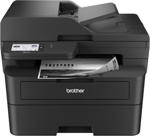Brother MFC-L2900DW Wireless Compact Monochrome All-in-One Laser Printer with Duplex Copy & Scan, Fax, Black & White | Includes
