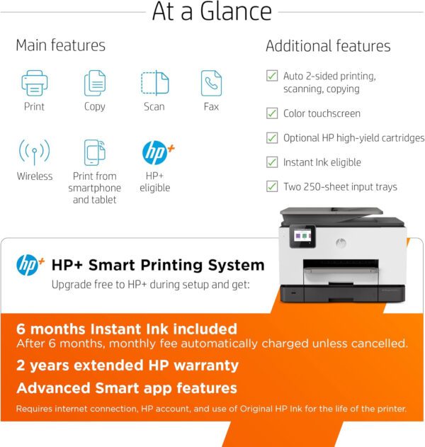 HP OfficeJet Pro 9135e All-in-One Printer, Color, Printer-for-Small Medium Business, Print, Copy, scan, fax, Wireless 3 months - Image 13