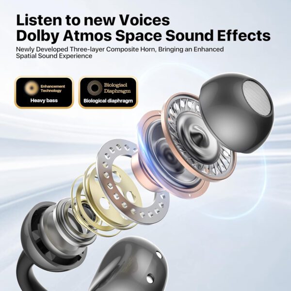 AI Translator Earbuds，Real Time 3-in-1 Translation Earbuds 144 Languages & Accents，Open-Ear Clip-On Design for Travel, - Image 10
