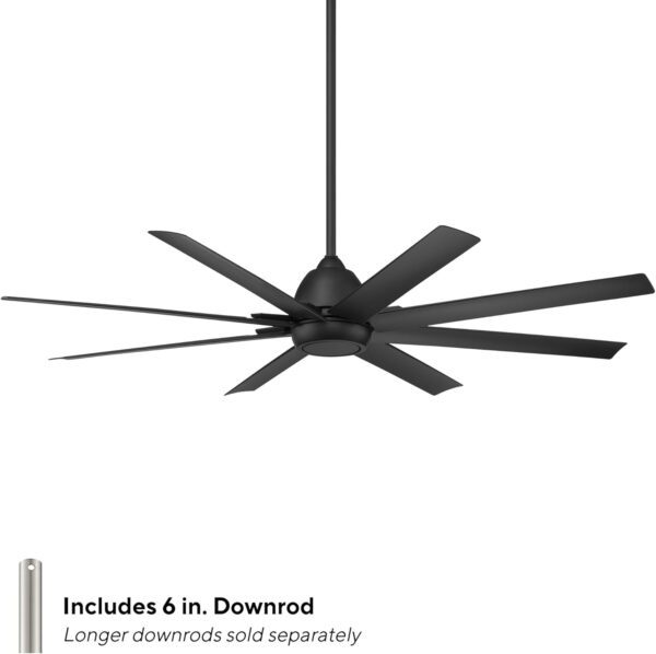 WAC Smart Fans Mocha XL Indoor and Outdoor 8-Blade Smart Home Ceiling Fan 66in Matte Black with 3000K LED Light Kit and Remote - Image 18