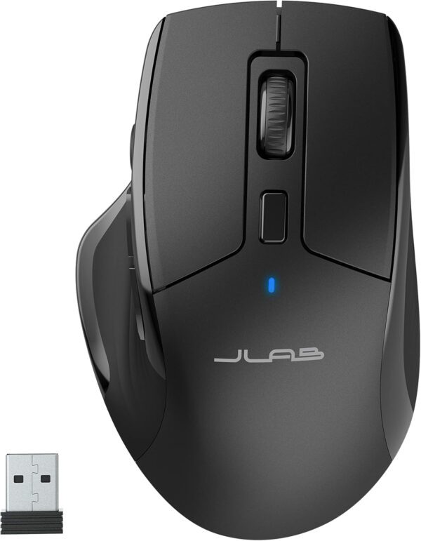 JLab JBuds Wireless Mouse, Connect Via Bluetooth or USB Wireless Dongle, Multi-Device Toggle, Up to Three Devices, Custom User