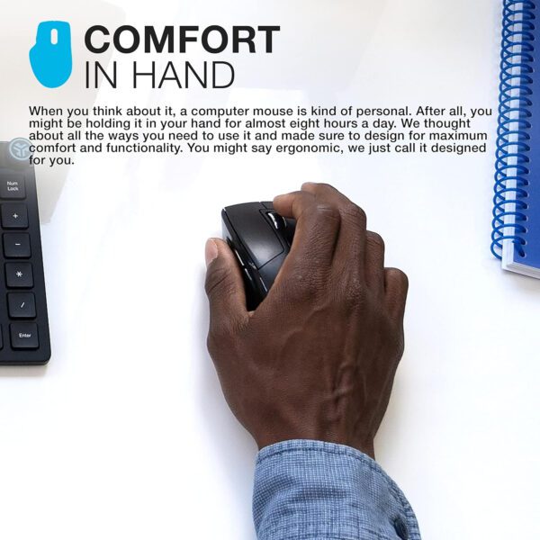 JLab JBuds Wireless Mouse, Connect Via Bluetooth or USB Wireless Dongle, Multi-Device Toggle, Up to Three Devices, Custom User - Image 5