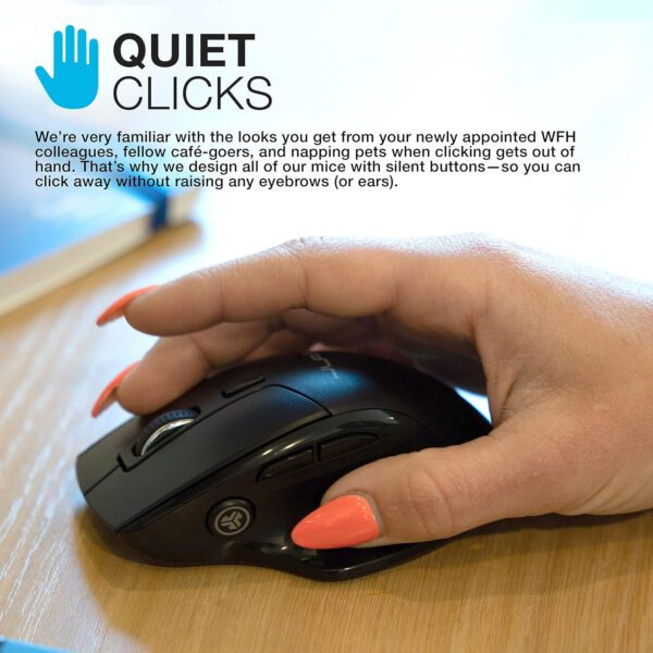 JLab JBuds Wireless Mouse, Connect Via Bluetooth or USB Wireless Dongle, Multi-Device Toggle, Up to Three Devices, Custom User - Image 6